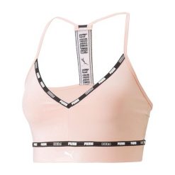 Stanik fitness PUMA Low Impact Puma Strong Strappy. Czarne obuwie sportowe damskie Puma, bez wzorów, na fitness i siłownię. Za 69.99 zł.