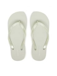 Calvin Klein Japonki Flatform Flip Flop Met Tpu HW0HW03120 Biały. Białe klapki damskie Calvin Klein, bez wzorów, z syntetyku, bez obcasa. Za 151.99 zł.
