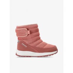 Buty zimowe dla dziewczynki Viking Footwear Equip Pull-on Warm WP 1V. Czerwone buty zimowe dziewczęce Viking, bez wzorów, bez zapięcia. Za 230.99 zł.