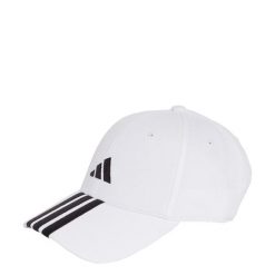 Czapka 3-Stripes New Logo Baseball. Białe czapki i kapelusze damskie Adidas, bez wzorów, z bawełny, sportowe. Za 89.95 zł.