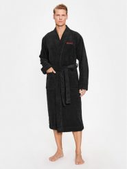 Hugo Szlafrok 50503028 Czarny. Czarne szlafroki męskie Hugo, l, bez wzorów, z bawełny, bez ramiączek, bez kaptura. Za 389.99 zł.