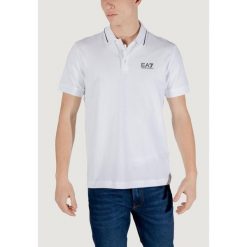 Polo z krótkim rękawem Mężczyzna EA7. Białe koszulki polo męskie EA7, m, bez wzorów, z bawełny, bez ramiączek. Za 373.05 zł.