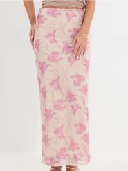 Dopasowana spódnica maxi w kwiaty - wielobarwny. Spódnice damskie Sinsay, l, bez wzorów, maxi, dopasowane. W wyprzedaży za 19.99 zł.