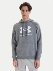 Under Armour Bluza Ua Rival Fleece Logo 1379758 Szary Loose Fit. Szare bluzy męskie Under Armour, l, bez wzorów, z bawełny, bez kaptura. Za 239.99 zł.