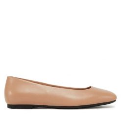 Baleriny ECCO. Brązowe baleriny damskie ecco, bez wzorów, bez obcasa. Za 379.99 zł.
