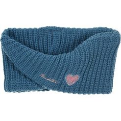 Dwustronny szalik-koło w kolorze niebieskim - 19 x 26 cm. Niebieskie szaliki dla dzieci Daniel Hechter, Naf Naf Kids, bez wzorów, z materiału. W wyprzedaży za 32.95 zł.