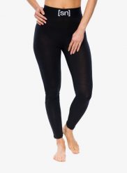 Legginsy termoaktywne damskie Super.natural Tundra175 Tight. Czarne bielizna termoaktywna damska super.natural, s, bez wzorów, z materiału. Za 302.49 zł.
