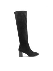 DeeZee Kozaki Hallie LS5987-01 Czarny. Czarne kozaki damskie DeeZee, z syntetyku, bez obcasa, na słupku. Za 139.99 zł.