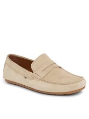 Tommy Hilfiger Mokasyny Casual Hilfiger Suede Driver FM0FM04998 Beżowy. Brązowe mokasyny męskie Tommy Hilfiger, ze skóry, casualowe. Za 309.99 zł.