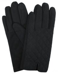 Eleganckie Pikowane Rękawiczki Męskie - Czarne. Czarne rękawiczki męskie Em men's accessories, na jesień, bez wzorów, z bawełny, eleganckie. Za 99.00 zł.