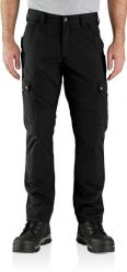 Carhartt Spodnie Rugged Flex Ripstop Cargo Black. Czarne spodnie sportowe męskie Carhartt, m, bez wzorów. Za 334.28 zł.