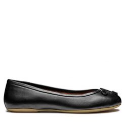 Baleriny Geox. Czarne baleriny damskie Geox, bez wzorów, bez obcasa. Za 219.99 zł.