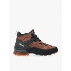 Buty podejściowe męskie AKU Rock Dfs Mid GTX. Brązowe buty sportowe męskie Aku, z materiału, bez zapięcia, wspinaczkowe. Za 997.63 zł.