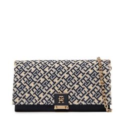 Torebka Tommy Hilfiger. Niebieskie torebki do ręki damskie Tommy Hilfiger, bez wzorów, wizytowe, bez dodatków. Za 649.99 zł.