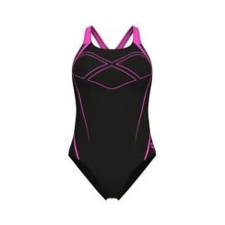 Damski kostium kąpielowy 1-częściowy Arena Graphic Pro. Czarne kostiumy jednoczęściowe damskie Arena, s, bez wzorów, z materiału, eleganckie, na fitness i siłownię. Za 253.50 zł.
