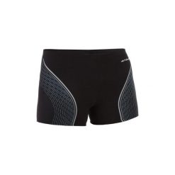 Bokserki pływackie 500 FIT DASH męskie. Czarne bokserki męskie NABAIJI, m, bez wzorów, z materiału. Za 49.99 zł.