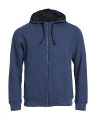 Clique Classic Hoody Full Zip - bluza z kapturem na zamek. Niebieskie bluzy męskie CLIQUE, m, bez wzorów, z bawełny, z kapturem. Za 322.45 zł.