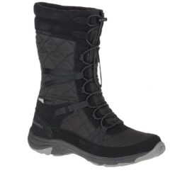Buty zimowe Damskie Merrell. Czarne obuwie sportowe damskie Merrell, bez wzorów, trekkingowe. Za 422.99 zł.