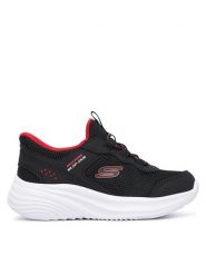 Skechers Sneakersy Slip-ins: Bounder Pro 404208N Czarny. Czarne buty sportowe chłopięce Skechers, bez wzorów, z materiału, bez zapięcia. Za 159.99 zł.