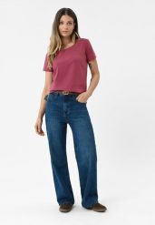 Niebieskie jeansy Bootcut Straight D-YANNA. Niebieskie jeansy damskie Volcano. Za 169.99 zł.