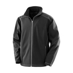 Kurtka softshell z potrójnym szwem Result. Czarne kurtki męskie RESULT, m, bez wzorów, z elastanu, bez kaptura. Za 192.50 zł.