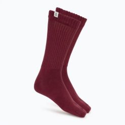 Skarpety damskie JOYINME Ground Yourself. Czerwone skarpety damskie Joy in me, bez wzorów, z bawełny. Za 39.99 zł.