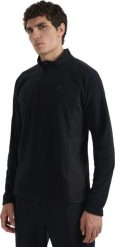 Bluza polarowa męska 4F M066 czarna 4FWAW25UFLEM066 20S M. Czarne bluzy męskie 4f, m, bez wzorów, z polaru, bez kaptura. Za 196.63 zł.