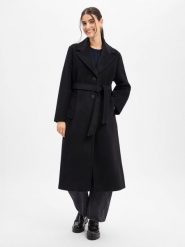 Weekend Max Mara płaszcz wełniany z domieszką moheru Kobiety czarny, 38. Czarne płaszcze damskie Weekend Max Mara, bez wzorów, z wełny, biznesowe, bez kaptura. Za 3,299.95 zł.
