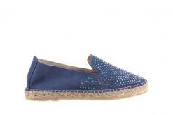 Espadryle Bayla-115 107601 Serraje Iris, Granat, Skóra naturalna - 41. Niebieskie espadryle damskie Bayla, bez wzorów, z materiału, bez obcasa, bez zapięcia. W wyprzedaży za 62.10 zł.