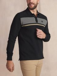 Koszulka polo z długim rękawem TBS Kabyepol. Czarne koszulki polo męskie TBS, xl, bez wzorów, z bawełny, wizytowe, bez ramiączek. Za 267.00 zł.