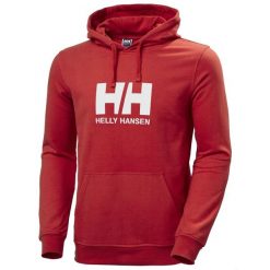 Bluza sportowa męska Helly Hansen Logo Hoodie M. Czerwone bluzy męskie Helly Hansen, l, bez wzorów, z kapturem, żeglarskie. Za 365.30 zł.
