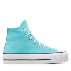 Trampki Converse. Niebieskie trampki i tenisówki damskie Converse, bez wzorów, retro, bez zapięcia. Za 309.99 zł.