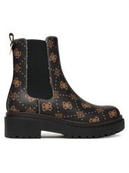 Guess Sztyblety FLTLNA FAL10 Brązowy. Brązowe botki damskie Guess, ze skóry, bez obcasa, na płaskiej podeszwie, bez zapięcia. Za 479.99 zł.