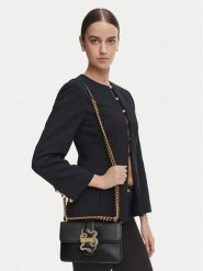 Just Cavalli Torebka Iconic Snakes 81RA4BAF ZSA89 Czarny. Czarne torebki do ręki damskie Just Cavalli, bez wzorów, ze skóry, bez dodatków. Za 819.99 zł.