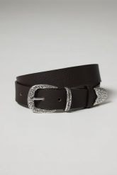 SKÓRZANY PASEK RODEO BRĄZOWY M - Flawless. Brązowe paski damskie Flawless, bez wzorów, z materiału, eleganckie. Za 259.00 zł.