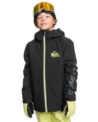 Kurtka do sportów zimowych dla Chłopców MORTON. Czarne kurtki i płaszcze dla chłopców Quiksilver, bez wzorów, z materiału, sportowe, z kapturem. Za 529.00 zł.