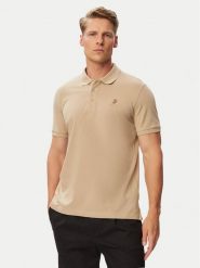 Beverly Hills Polo Club Polo P-SS26M-P42560 Beżowy Regular Fit. Brązowe koszulki polo męskie Beverly Hills Polo Club, m, bez wzorów, z bawełny, bez ramiączek. Za 150.99 zł.