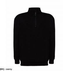 JHK - Bluza dresowa z krótkim zamkiem czarny S. Czarne bluzy męskie JHK, m, bez wzorów, z dresówki, bez kaptura. Za 62.36 zł.
