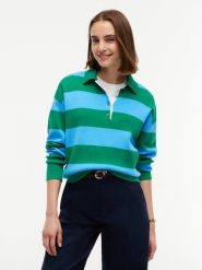 Tommy Hilfiger bluzka z dzianiny Kobiety Bawełna (100%) zielony, L. Zielone bluzki damskie Tommy Hilfiger, l, bez wzorów, z bawełny, bez kołnierzyka, bez ramiączek. Za 699.95 zł.