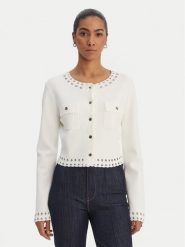 Fracomina Kardigan FR26ST8010K52401 Écru Regular Fit. Kardigany damskie Fracomina, l, bez wzorów, z syntetyku, bez kołnierzyka, bez ramiączek, bez kaptura. Za 649.99 zł.