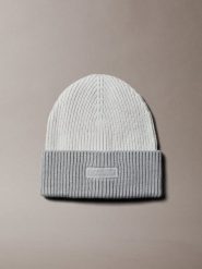 Calvin Klein wełniana czapka z zawartością kaszmiru Kobiety Wełna szary, ONE SIZE. Szare czapki i kapelusze damskie Calvin Klein, bez wzorów, z dzianiny. Za 169.95 zł.