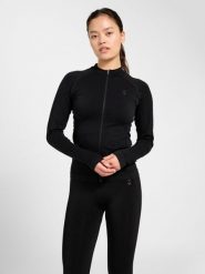 Damska bluza dresowa Hummel Flow. Czarne bluzy damskie Hummel, xs, bez wzorów, z dresówki, bez kaptura, na golfa. Za 235.65 zł.