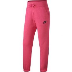Spodnie dla dziewczynki Nike G FLC REG 806326 615. Spodnie sportowe dla dziewczynek Nike, bez wzorów. Za 92.00 zł.