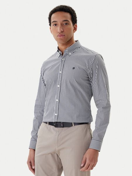 BOSS Koszula H-Roan 50556085 Granatowy Slim Fit. Niebieskie koszule męskie Boss, m, bez wzorów, z bawełny, bez kołnierzyka, bez ramiączek. Za 396.99 zł.