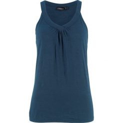 Top shirtowy bawełniany bonprix ciemnoniebieski. Topy damskie marki bonprix. Za 29.99 zł.