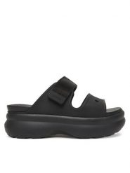 Crocs Klapki Soho Two Strap Sandal 212861 Czarny. Czarne klapki damskie Crocs, bez wzorów, z tworzywa sztucznego, bez obcasa. Za 249.99 zł.