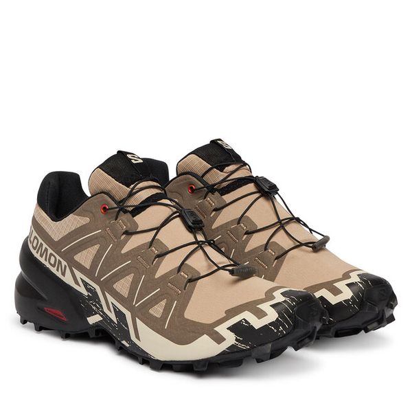 Buty do biegania Salomon. Brązowe buty sportowe męskie Salomon, bez zapięcia, do biegania, salomon speedcross. Za 429.99 zł.