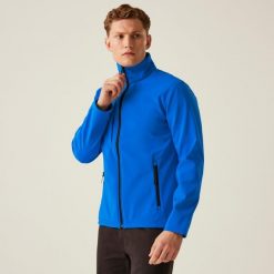 Softshell roboczy męski Octagon. Niebieskie kurtki sportowe męskie Regatta, m, bez wzorów, z softshellu, trekkingowe. W wyprzedaży za 219.99 zł.