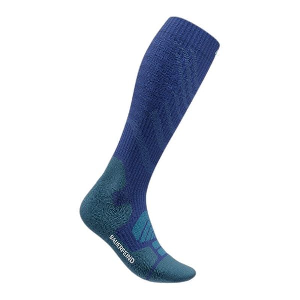 Skarpetki kompresyjne merino Bauerfeind. Niebieskie skarpety męskie BAUERFEIND, bez wzorów, ze skóry. Za 315.00 zł.