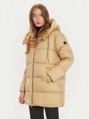 Gaudi Płaszcz zimowy 421BD35018 Beżowy Regular Fit. Brązowe kurtki damskie Gaudi, na zimę, bez wzorów, z syntetyku, bez kaptura. Za 729.99 zł.